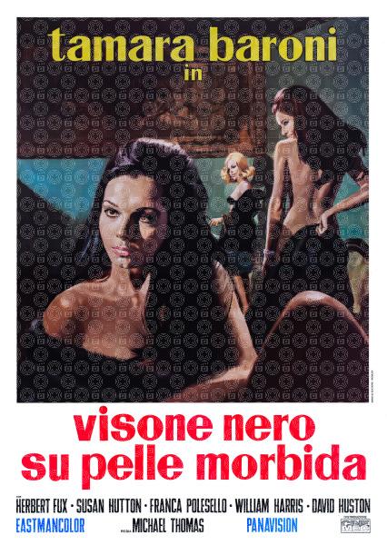 Schwarzer Nerz auf zarter Haut